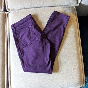 Purple skinny leg J-brand pants